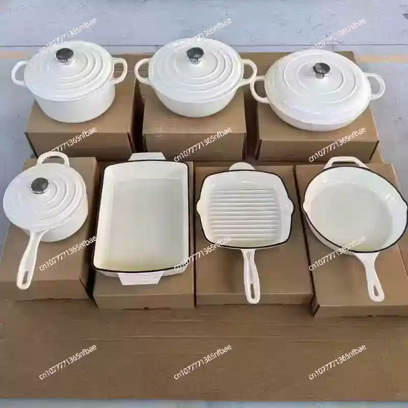 Dutch Oven Enamel - Набор из 7 предметов: чугунные эмалированные