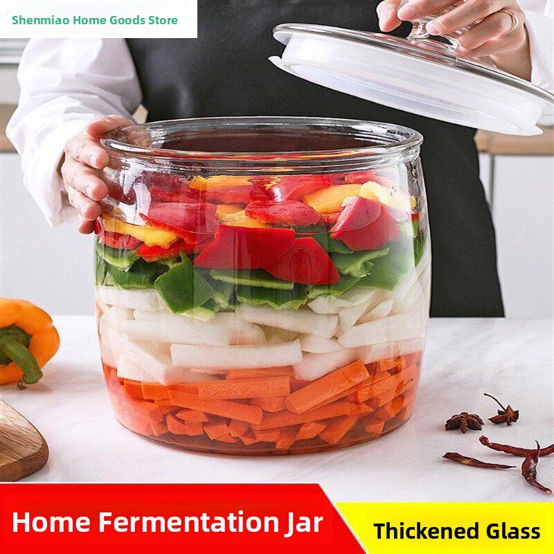 Fermentation Crock - Сверхпрочная стеклянная банка для кимчи с