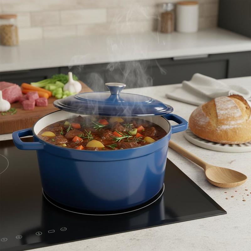 Dutch Oven Enamel - Эмалированная чугунная жаровня (голландская печь), 6-литровая
