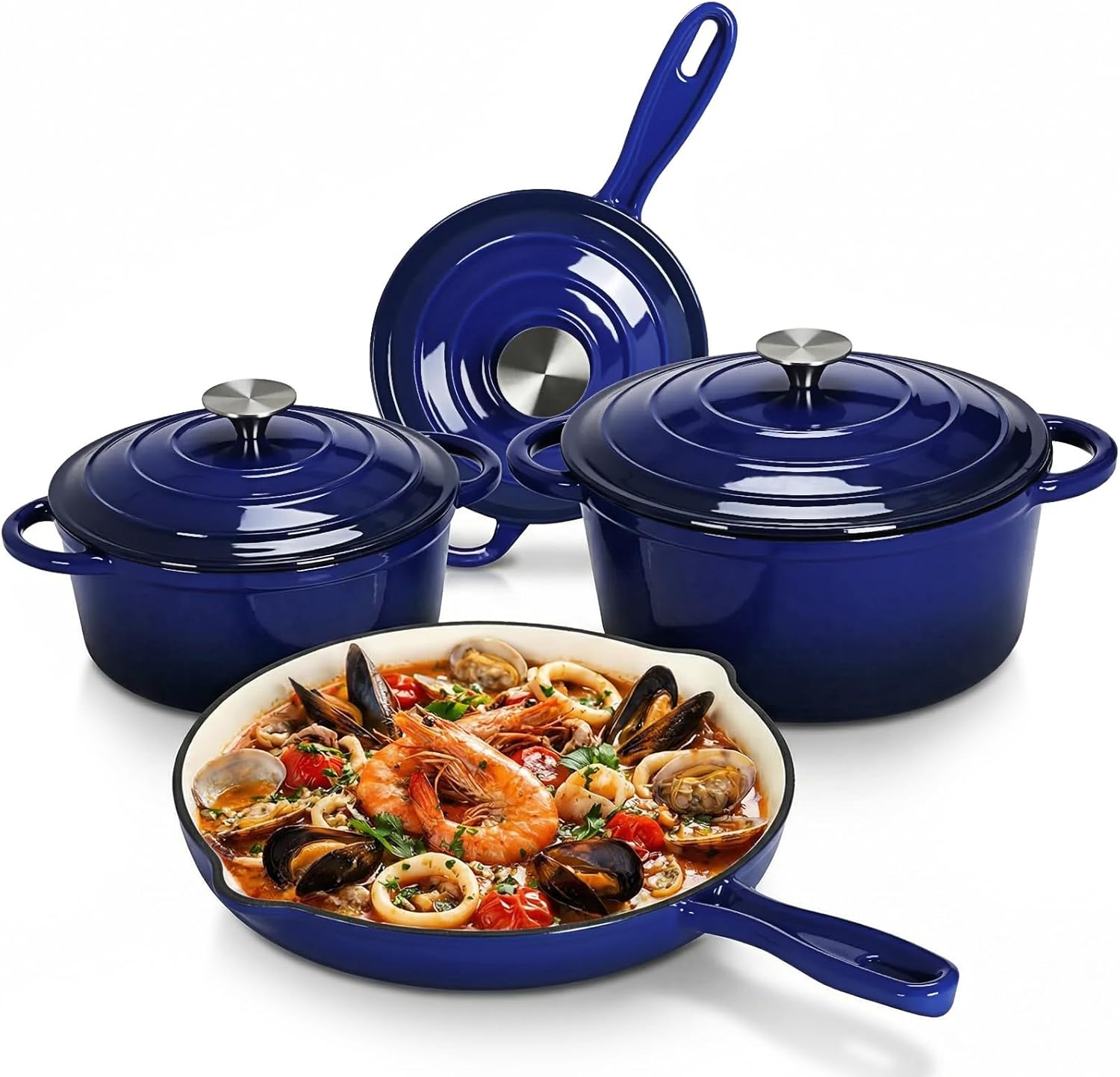 Dutch Oven Enamel - Набор посуды из чугуна с антипригарным