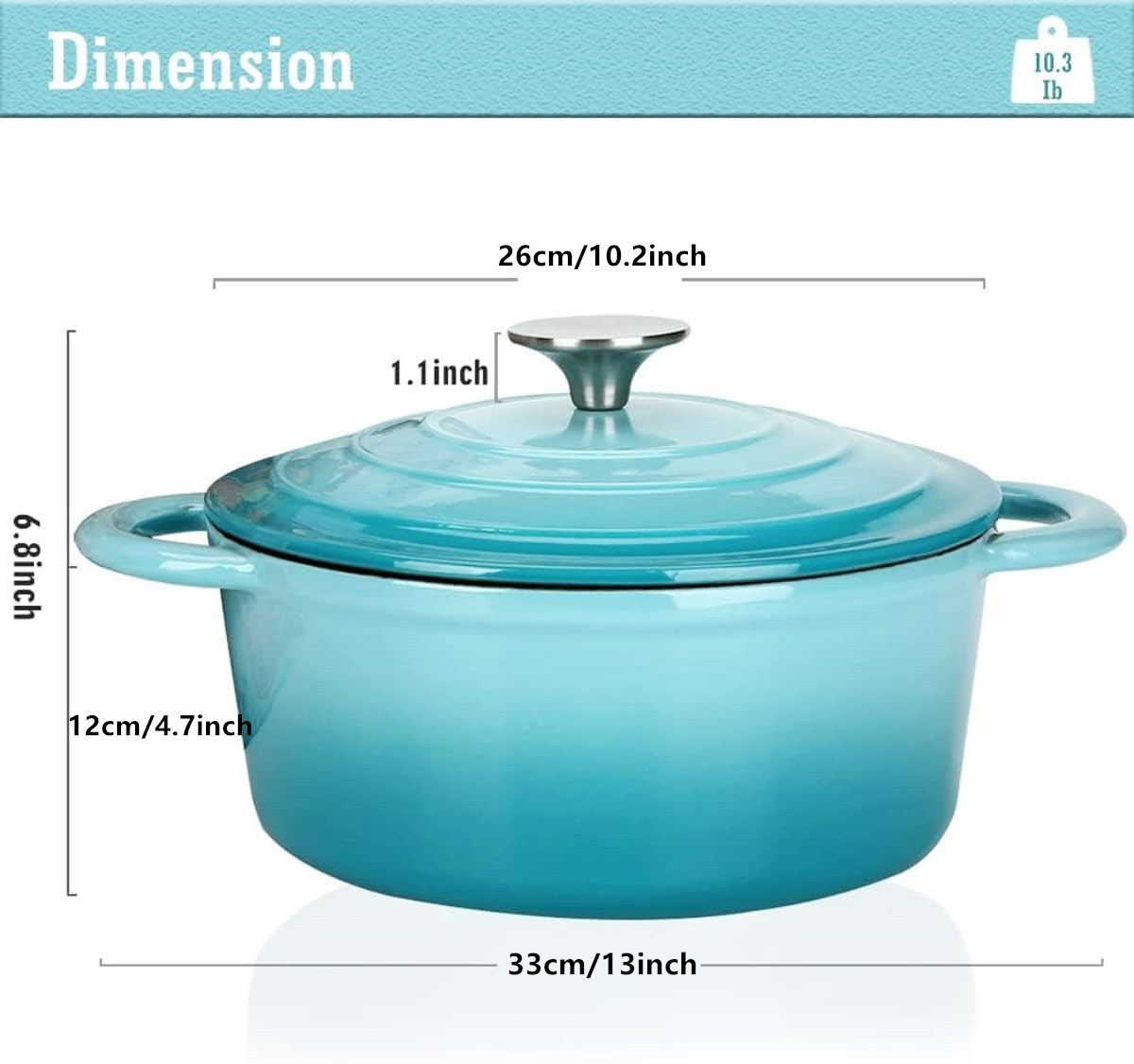 26 см эмалированная чугунная г – обзор и цена Dutch Oven Enamel