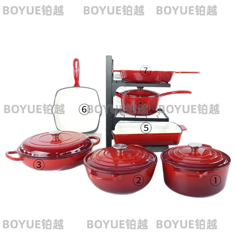 Набор из 7 предметов: чугунная – обзор и цена Dutch Oven Enamel